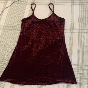 Velvet Burgundy Mini Dress
